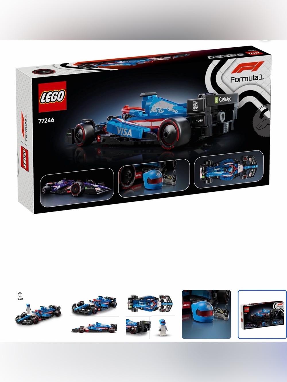 LEGO Speed Champions Visa Cash App RB VCARB 01 F1 Race Car 77246